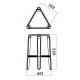 Picapau sgabello cucina Infiniti Design dimensioni