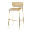 Sgabello Lisa H.75 Scab Design Verniciato ottone satinato 