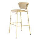 Sgabello Lisa H.75 Scab Design Verniciato ottone satinato 