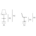 Sgabello Maiorca Round Target Point dimensioni