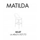 Sgabello Matilda 44.87 alto Ingenia Casa dimensioni