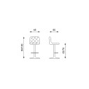 Sgabello Max OM/389/GS Stones dimensioni
