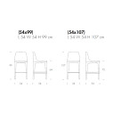 Sgabello Mivida T6318S Tonin Casa dimensioni