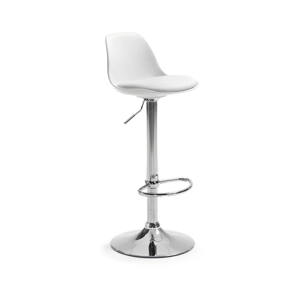 Sgabello Orlando-T bianco altezza 60-82 cm