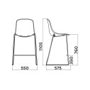Pure Loop Binuance sgabello bar Infiniti Design dimensioni