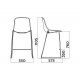 Pure Loop Binuance sgabello bar Infiniti Design dimensioni