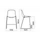 Pure Loop Binuance sgabello cucina Infiniti Design dimensioni