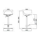 Pure Loop Mini 3D Wood Sgabello Infiniti Design dimensioni