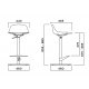 Pure Loop Mini 3D Wood Sgabello Infiniti Design dimensioni