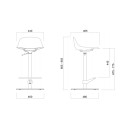 Pure Loop Mini Updown Sgabello Infiniti Design dimensioni