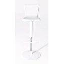 Sgabello Rap.ss Colico ecopelle bianco zucchero front