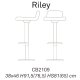 Sgabello Riley CB/2109 Connubia dimensioni