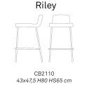 Sgabello Riley CB/2110 Connubia dimensioni
