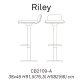Sgabello Riley Soft CB/2109-A Connubia dimensioni