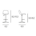 Sgabello Sakai Target Point dimensioni