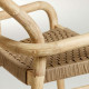 Sgabello Sheryl in legno massello di eucalipto e corda beige jaspé altezza 69 cm FSC 100% dettaglio