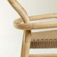 Sgabello Sheryl in legno massello di eucalipto e corda beige jaspé altezza 69 cm FSC 100% dettaglio