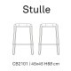 Sgabello Stulle CB/2101 Connubia dimensioni