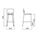 Sgabello cucina Tondina Infiniti dimensioni