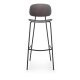 Sgabello cucina Tondina Infiniti nero rovere antracite front