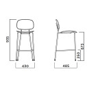 Tondina Pop sgabello cucina Infiniti Design dimensioni