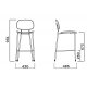Tondina Pop sgabello cucina Infiniti Design dimensioni