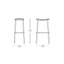 Sgabello Trick wood H.75 Scab dimensioni