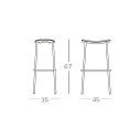 Sgabello Trick wood H.65 Scab dimensioni