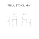 Sgabello Trill Mini Nardi Outdoor Dimensioni