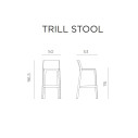 Sgabello Trill Nardi Outdoor Dimensioni