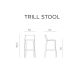 Sgabello Trill Nardi Outdoor Dimensioni