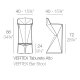 Vertex  Sgabello Vondom dimensioni