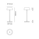 Sister Light Wi-Fi Pro lampada da tavolo Nero perlato Zafferano dimensioni