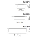 Skin Lampada da soffitto Axolight dimensioni