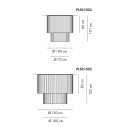 Skirt Doppia Lampada da soffitto Axolight dimensioni