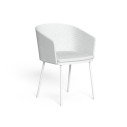 Slam Poltrona da pranzo Talenti Outdoor bianco-argento