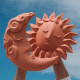 Magna Graecia Sole e Luna decorazione murale in terracotta Seletti ambientazione