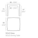 Solid Tavolo Vondom dimensioni