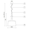 Lampada a sospensione Alì e Babà SE616BC Karman scheda tenica