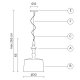 Lampada a sospensione Alì e Babà SE624BC Karman dimensioni