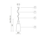 Lampada a sospensione Alibababy SE1017BC Karman scheda tecnica