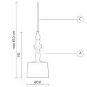Lampada a sospensione Alibabig SE616V-EXT Karman scheda tecnica