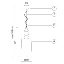 Lampada a sospensione Alibabig SE617V-EXT Karman scheda tecnica