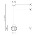 Lampada a sospensione Ceraunavolta SE135 1S INT scheda tecnica