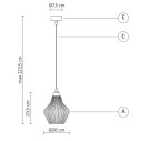 Lampada a sospensione Ceraunavolta SE135 5T INT scheda tecnica