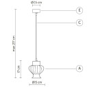 Lampada a sospensione Ceraunavolta SE134 4S INT scheda tecnica