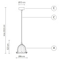 Lampada a sospensione Ceraunavolta SE134 5T INT scheda tecnica