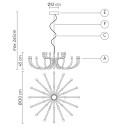 Lampada a sospensione Snoob SE609B scheda tecnica