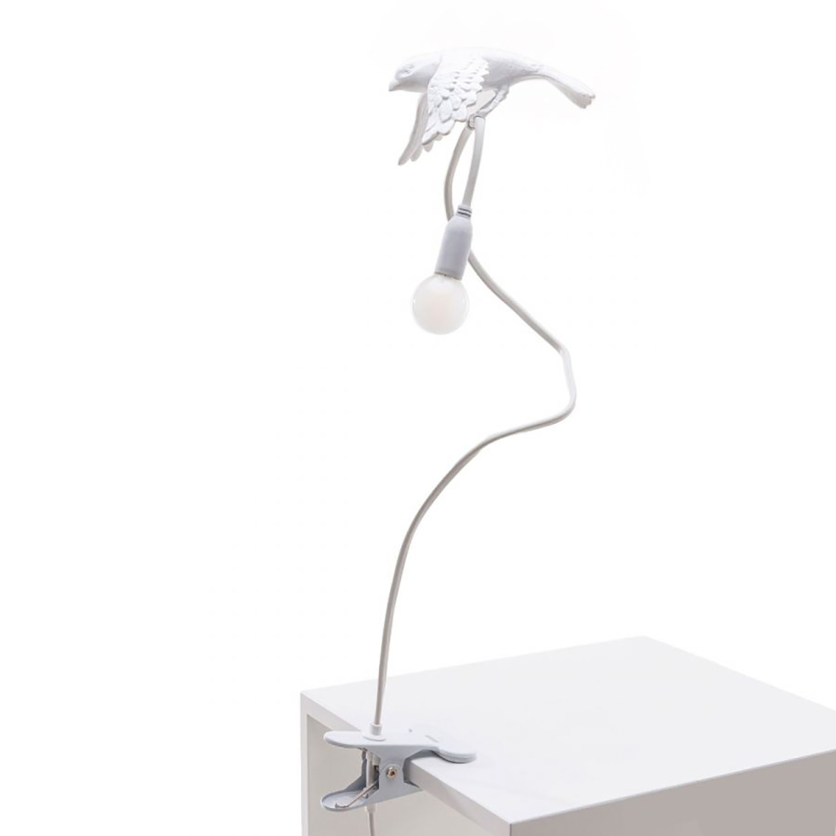 Sparrow Lamp con pinza Taking Off Seletti