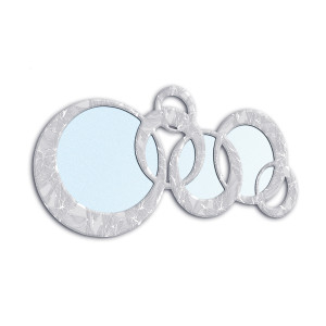 Specchio Circles Foglie White&White P2934G